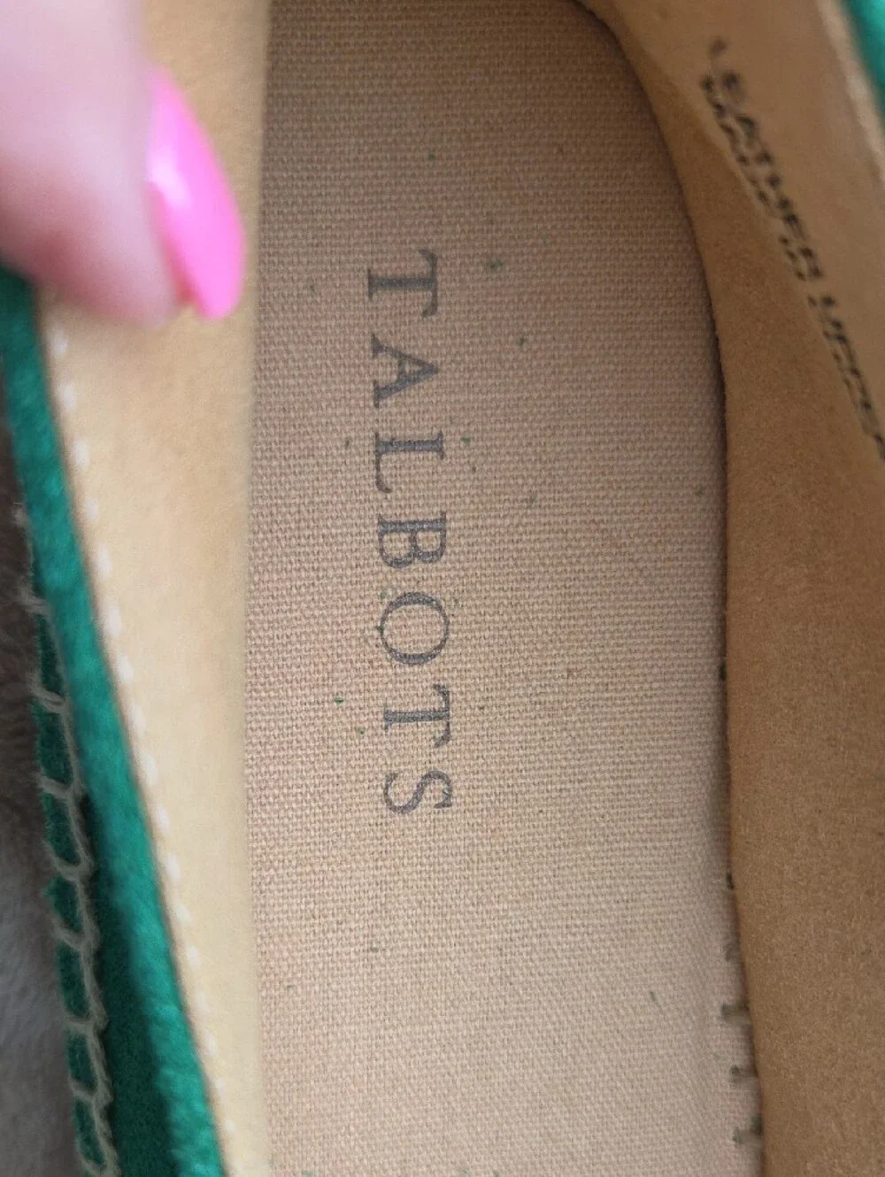Nwot Talbots Emerald Green Suede Knot Espadrille Loafers